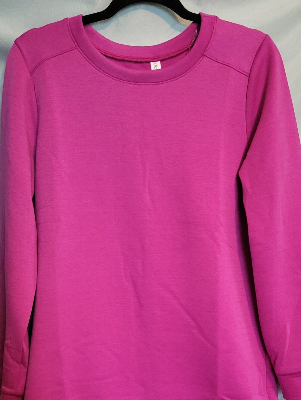 Scarlett Bright Pink Long Sleeve Crewneck Dress